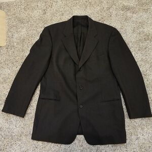 Hugo Boss Super 100 Wool Blazer Black Sport Coat Classic Tailored Jacket 42R 44R